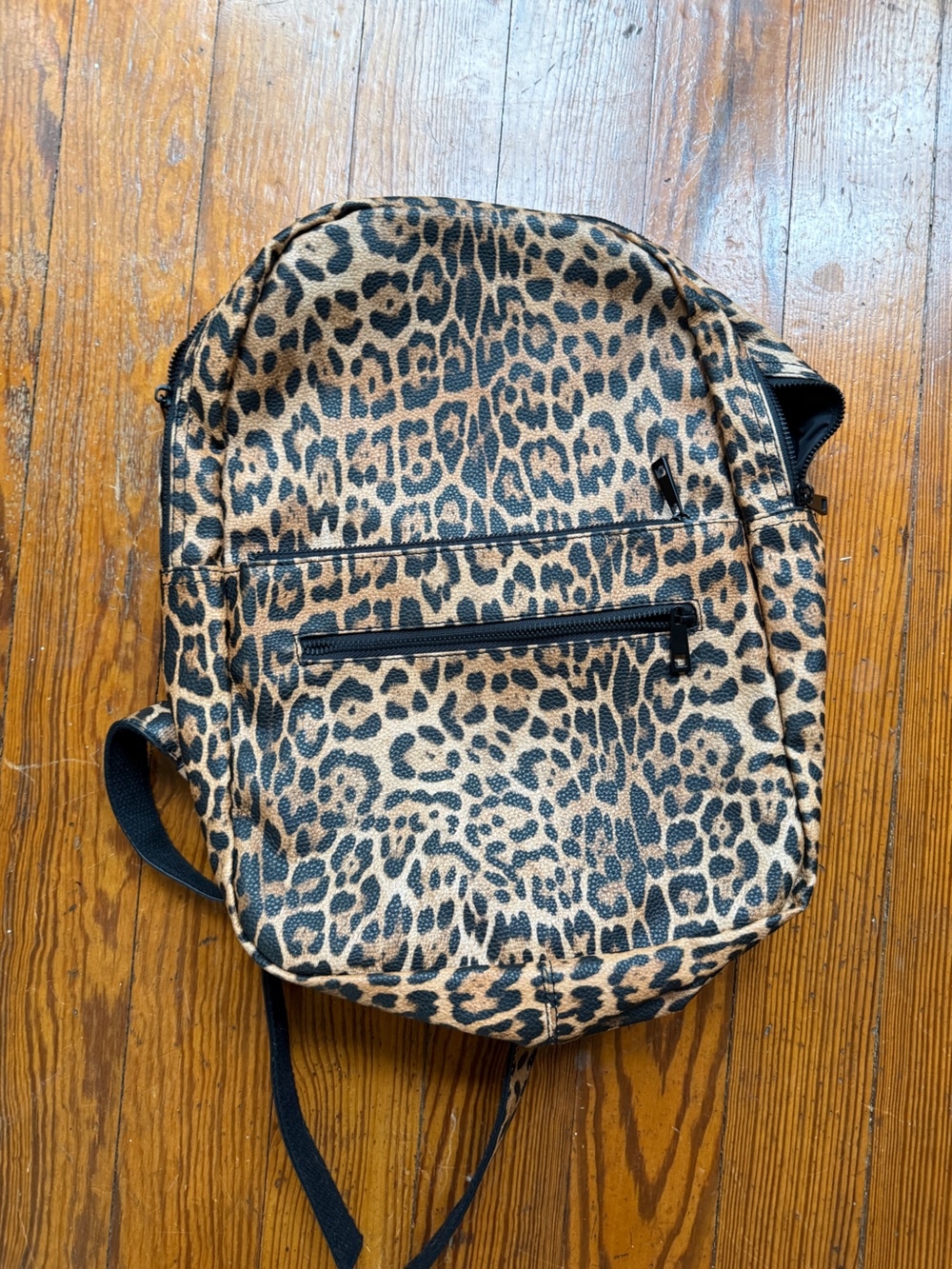 Fawn Design Leopard Print Backpack — Black & Tan